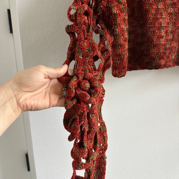 Nicole Floral Crochet Cropped Sweater Cardigan - Picture 6 of 10